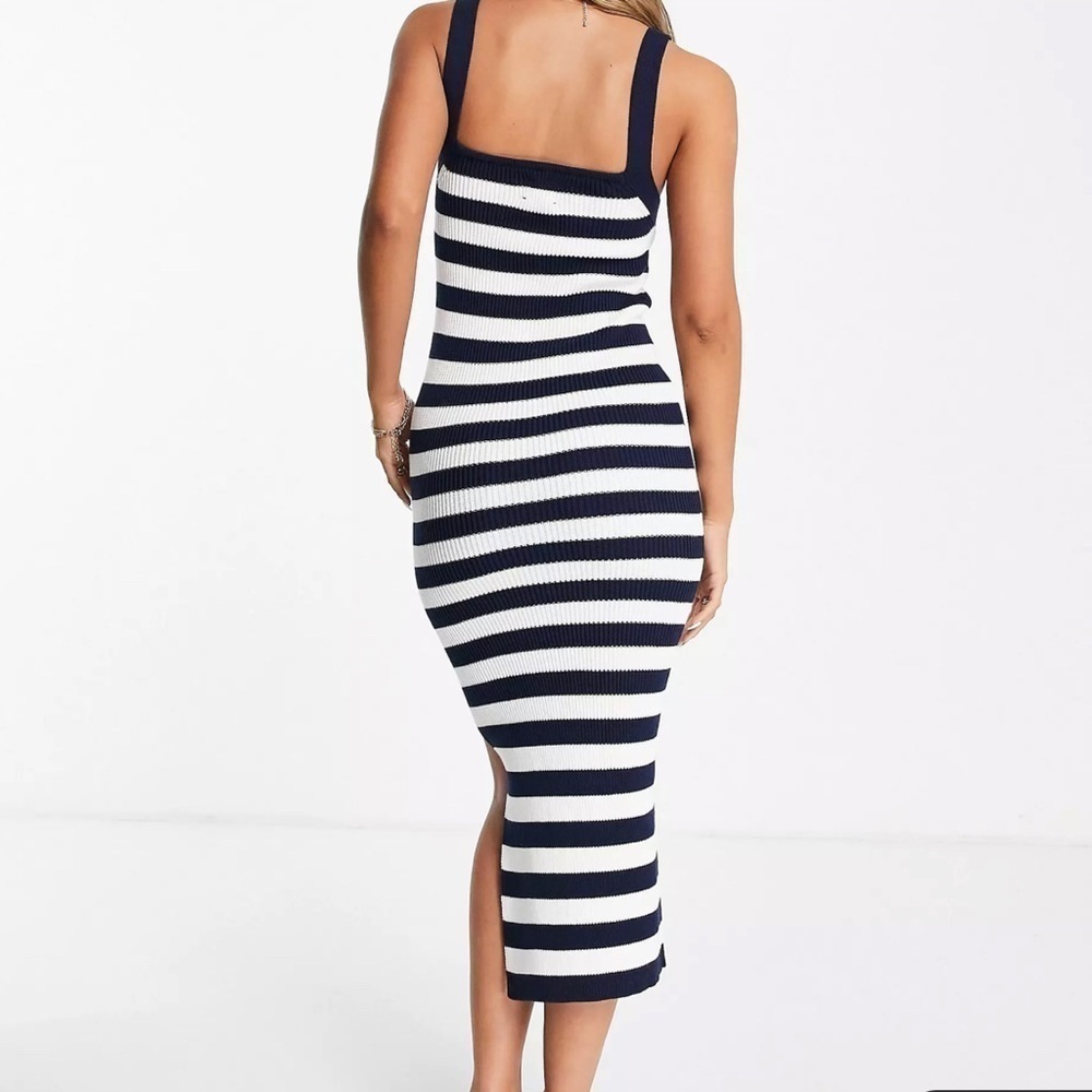 ASOS DESIGN knit square neck midi dress Size 12 brand new